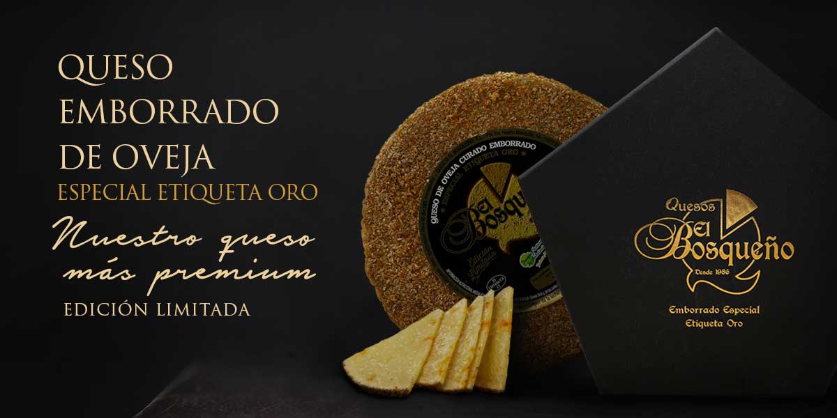 queso etiqueta oro