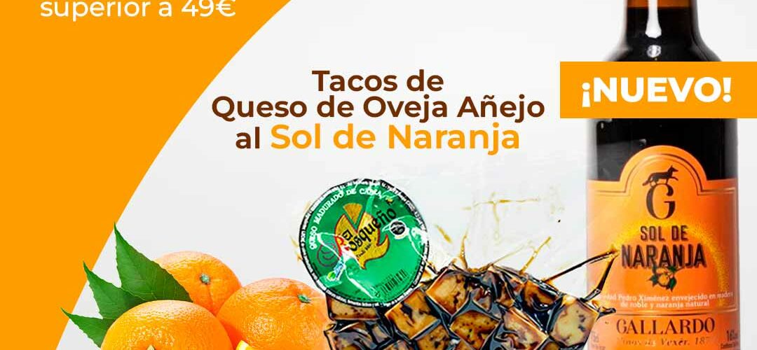 tacos de queso de oveja al sol de naranja